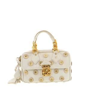 Louis Vuitton Tinkerbell Polkadots Panama Handbag White
